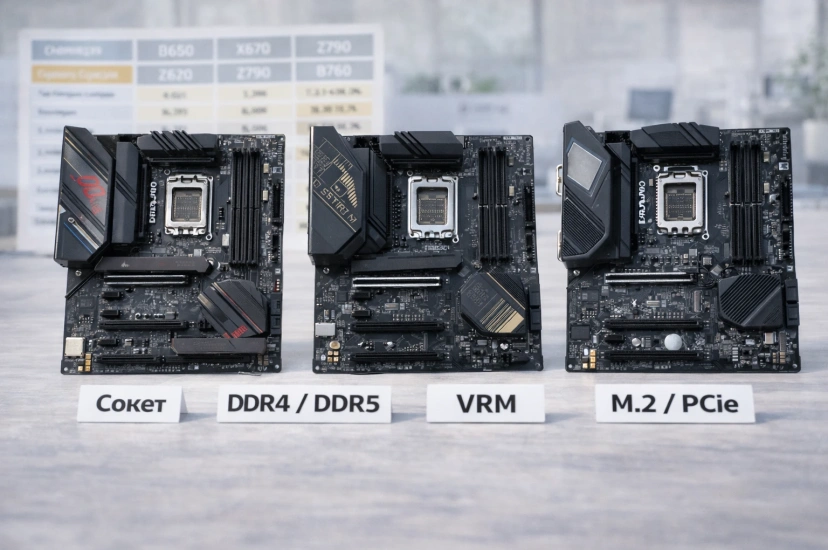 Как выбрать материнскую плату: сокет, чипсет, VRM, DDR4/DDR5, M.2, PCIe и порты